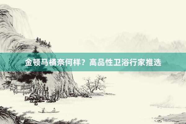 金顿马桶奈何样？高品性卫浴行家推选